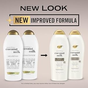 Repair damaged hair with OGX coconut milk shampoo and conditioner